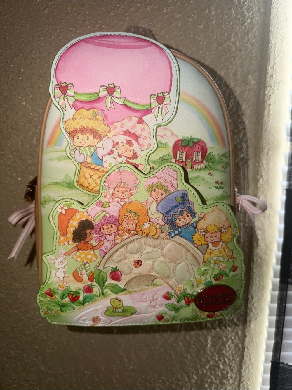 Loungefly Pastel Pink & Mint Strawberry Character Mini Backpack